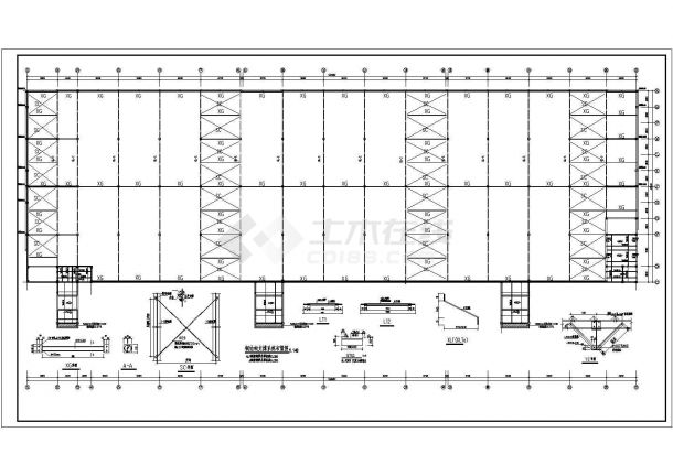某3层框架厂房结构设计图（含设计说明）-图一