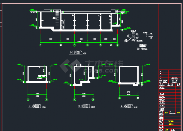 某剪力墙污水处理站结构设计图（共9张）-图二