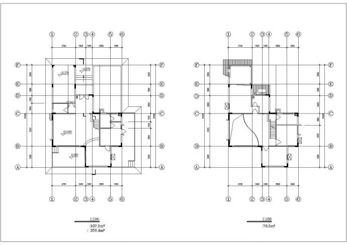 某地小型三层别墅建筑设计方案（共3张）_图1