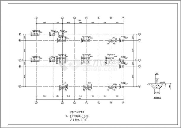 某职工食堂结构设计图（含设计说明）-图二