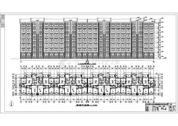 内蒙古某小区7层住宅楼建筑设计方案图-图一