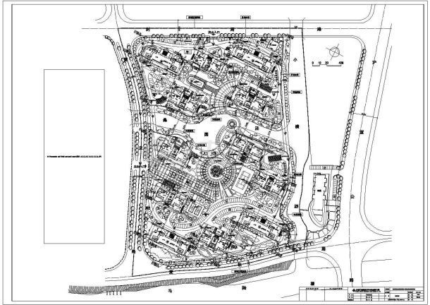 某高层住宅小区建筑设计总平面规划初步方案图-图一