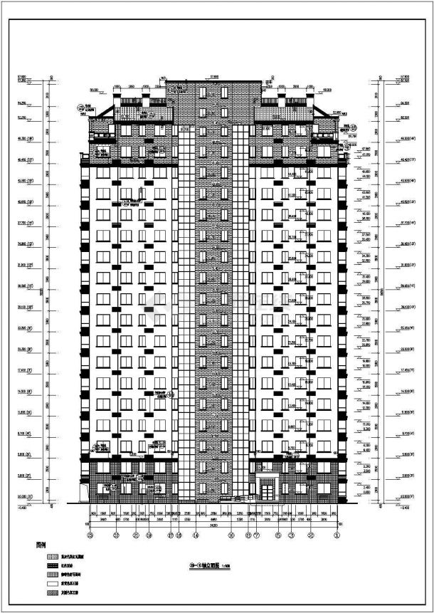 某地区十八层住宅楼建筑设计施工图-图一