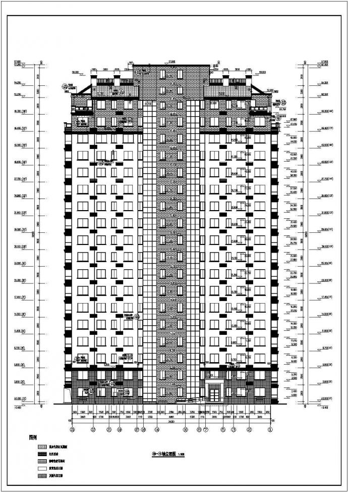 某地区十八层住宅楼建筑设计施工图_图1