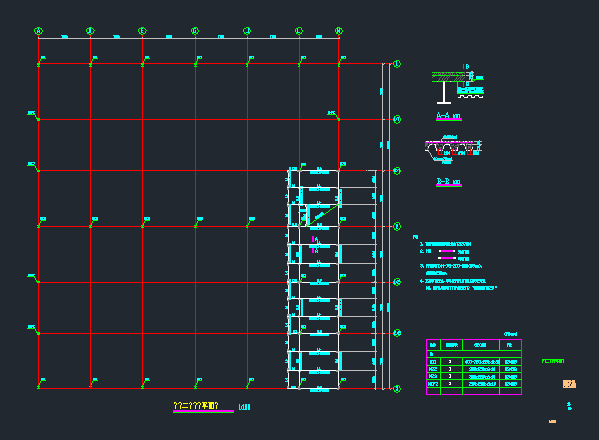 某汽车展厅结构设计图（含设计说明）_图1