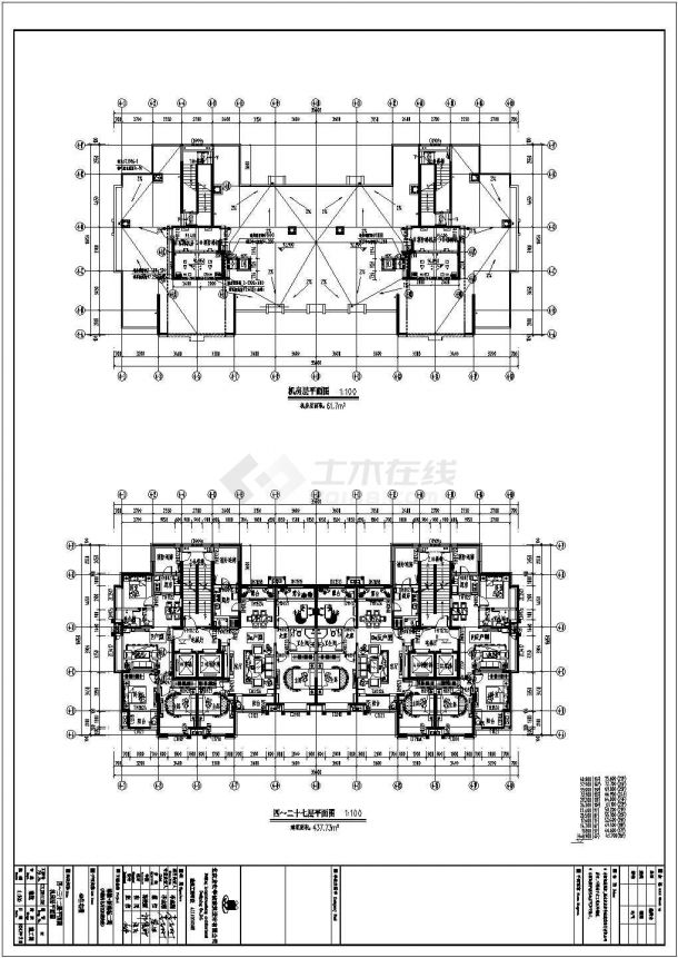 秦皇岛博威32层住宅楼建筑设计施工图-图二