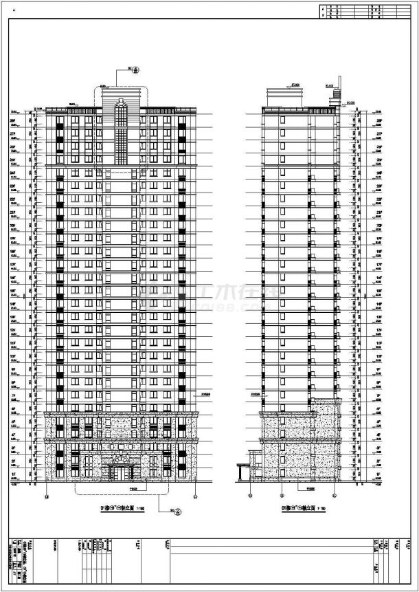 南京某28层住宅楼建筑设计施工图纸-图二