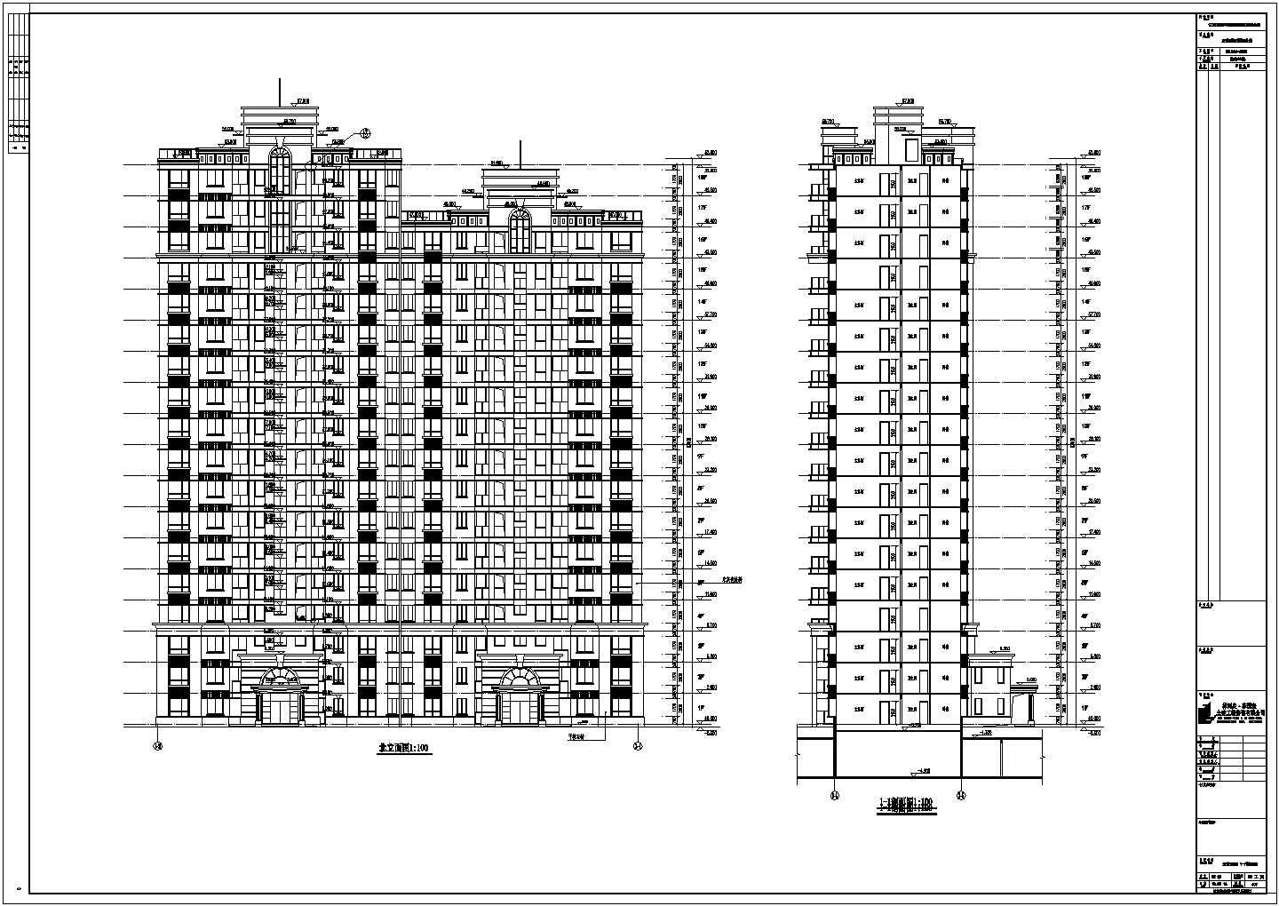 南京某18层住宅楼建筑设计施工图纸