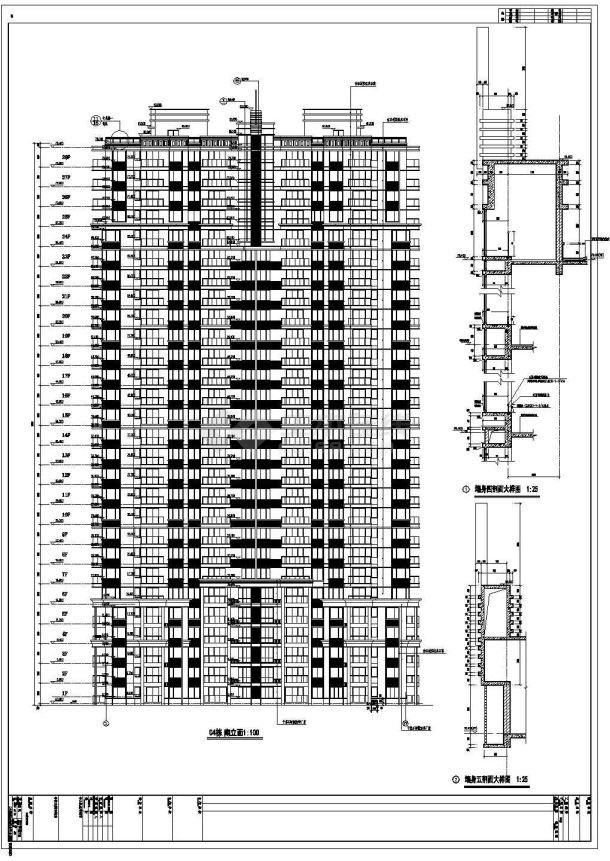南京某28层住宅楼建筑设计施工图-图一