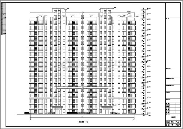 江苏某地18层住宅楼建筑设计施工图-图二