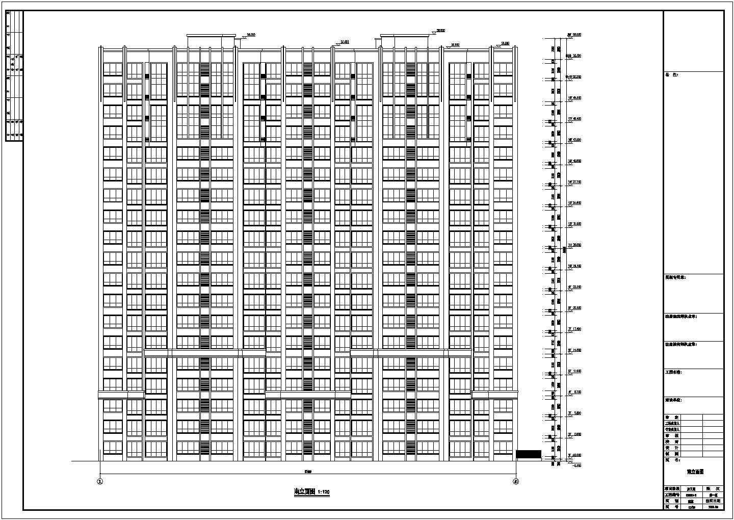江苏某地18层住宅楼建筑设计施工图