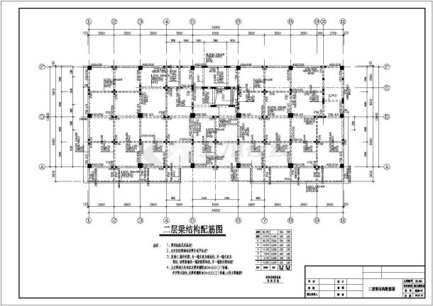 某多层综合楼结构设计图纸（标注详细）-图二