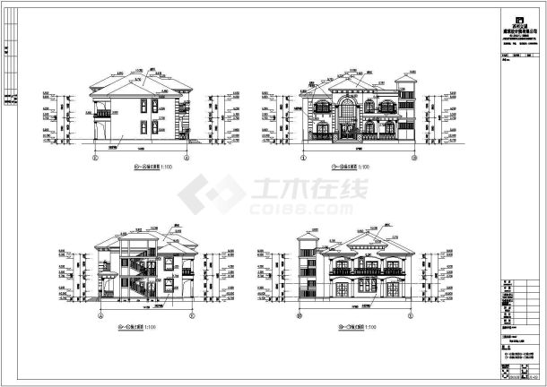 某地区两层木结构别墅建筑设计施工图-图一