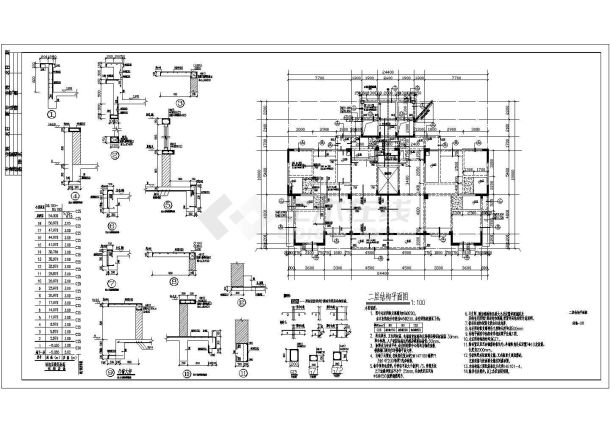 某18层住宅结构设计图（含设计说明）-图一