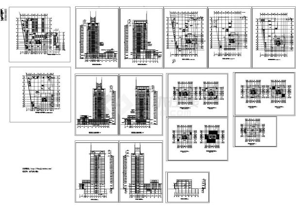 地下2地上19层21288.4平米钢结构写字楼建筑方案CAD施工图纸（长63.3米 宽54.1米 ）-图一