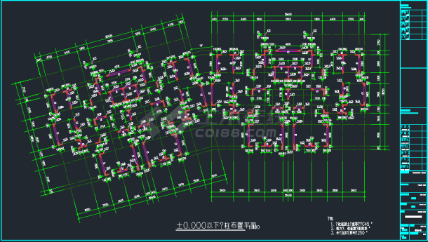 某住宅楼结构设计图（21号楼）-图一