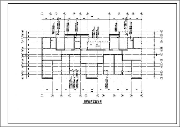 某剪力墙住宅结构设计图（标注详细）_图1