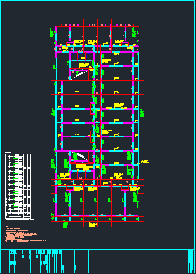 某广场住宅结构设计图（标注详细）_图1