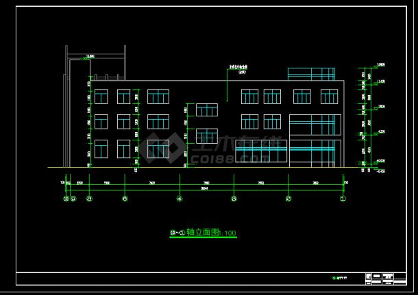 某三层办公楼建筑施工图（含计算书）-图二