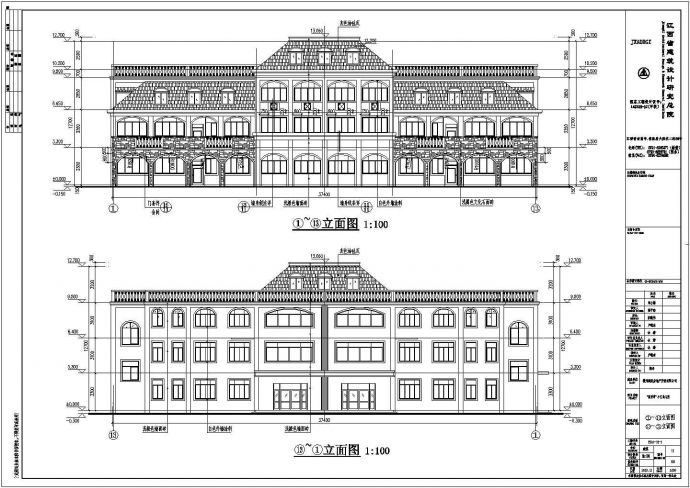 江西某星洲湾小区三层幼儿园建筑设计施工图_图1