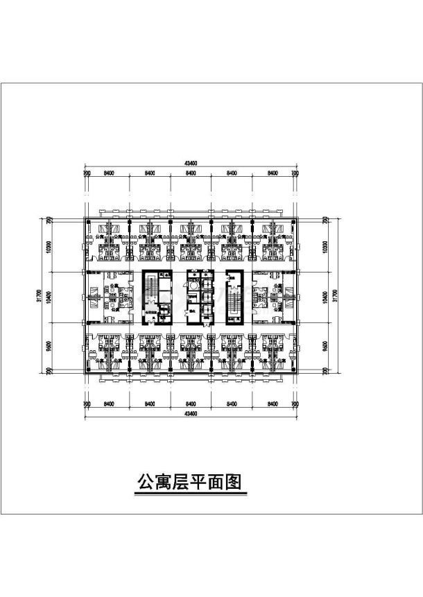 某地四层商业综合楼平面布置图纸（地下两层）-图二