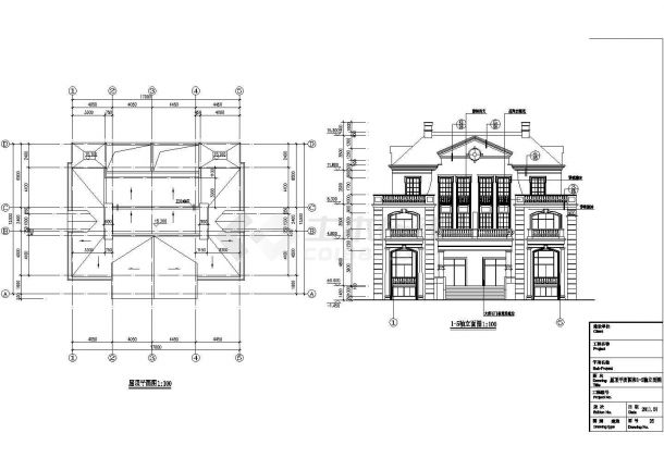某地区三层带阁楼连拼别墅建筑设计方案-图二