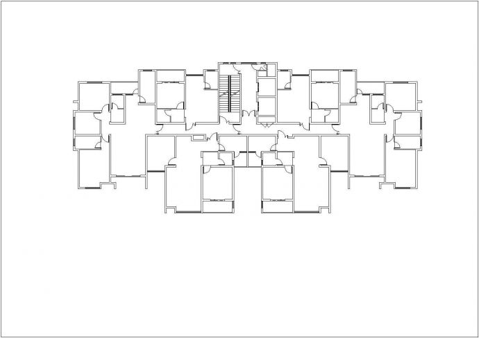 某建筑人员整理的多种高层住宅户型图_图1