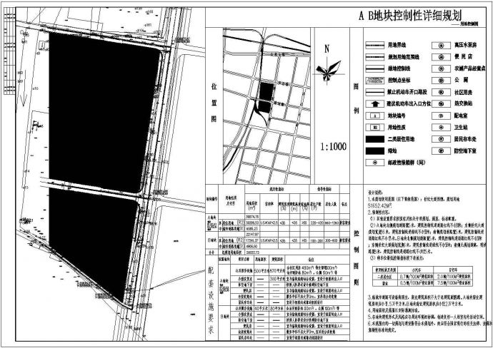 某地小区建筑控制性详细规划的图纸_图1