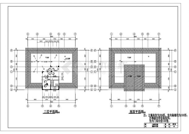某地3层框架结构独栋坡屋面别墅建筑设计图-图二
