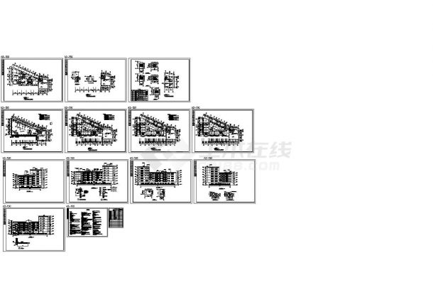 长49.2米 宽22.7米 7层4722.61平米机配公司办公宿舍楼建筑设计施工图-图一