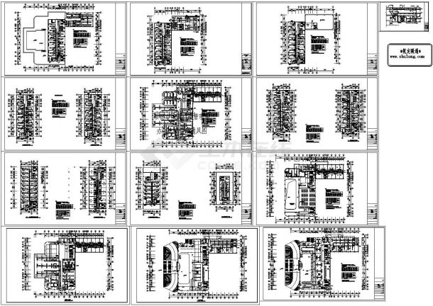 [德顺]某工商行政管理局办公大楼VRV变频空调施工CAD图纸-图一