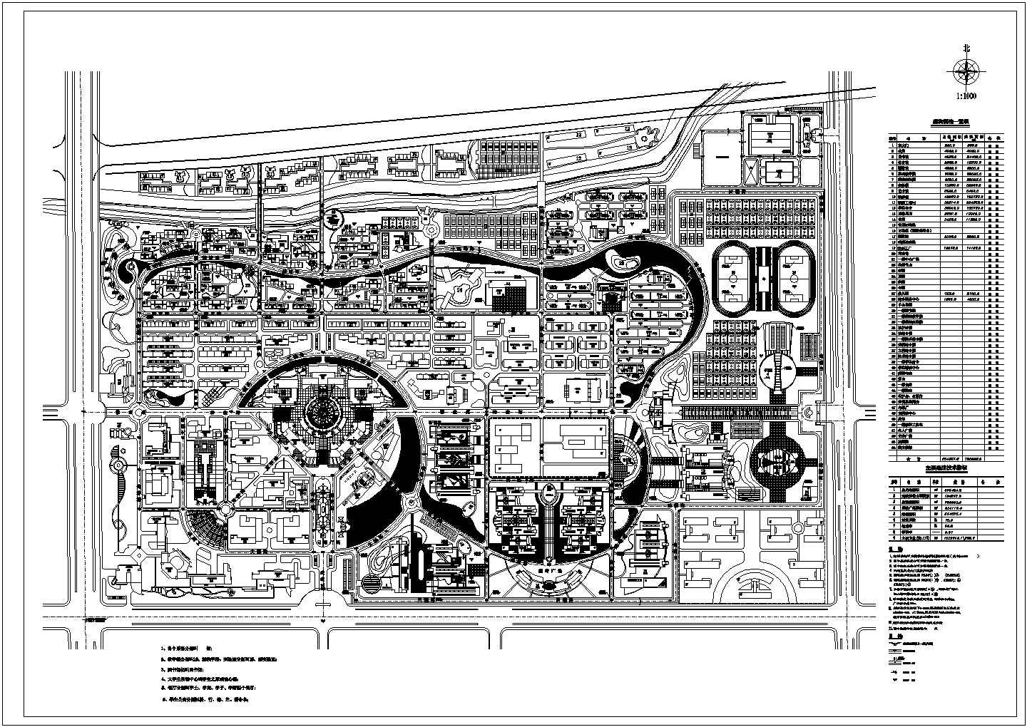 河南理工大学校园建筑设计总平面规划图
