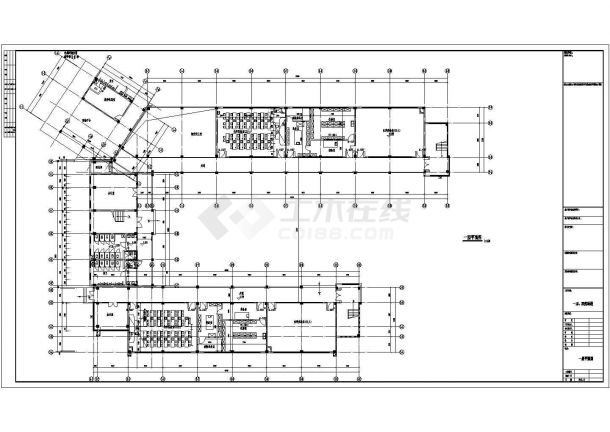某学校五层实验楼建筑设计平面方案图-图一