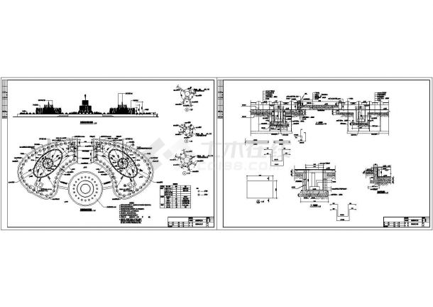 某花园小区喷泉施工详图-图一