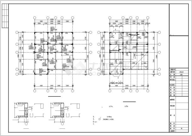 别墅建筑结构图纸（共9张）-图二
