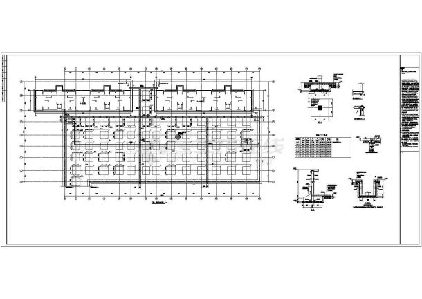 某地框架车库结构设计图（标注详细）-图一