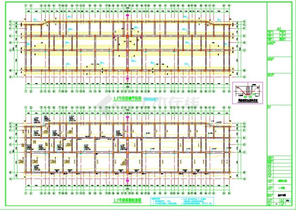 某地四层异形柱框架结构洋房结构施工图-图一