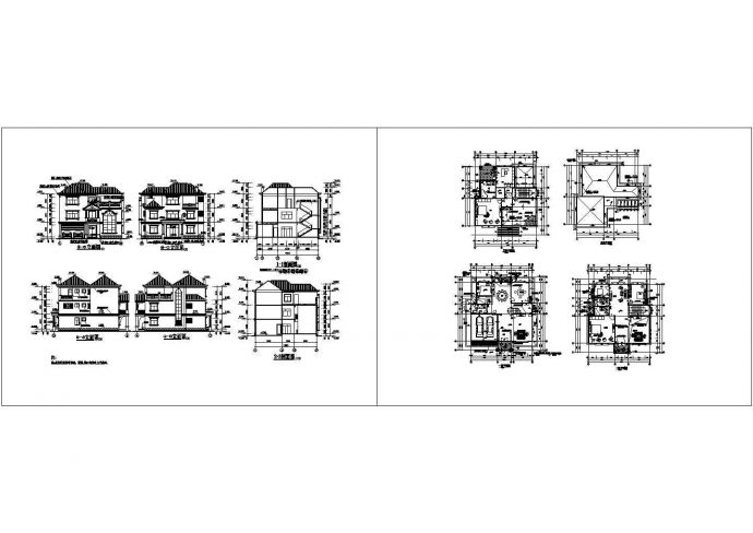三层农村独栋别墅全套建筑设计工图_图1