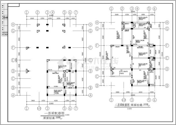 某地三层别墅结构设计图（共9张）-图二