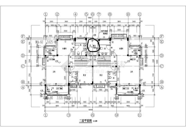 某地住宅小区三层别墅建筑方案设计图-图二