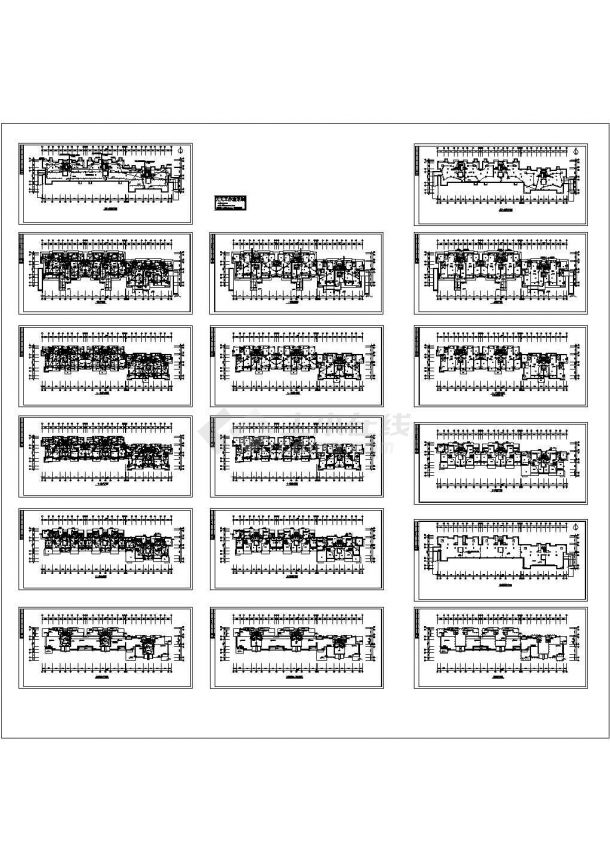 某十二层住宅楼电气设计施工，共17张图纸-图一