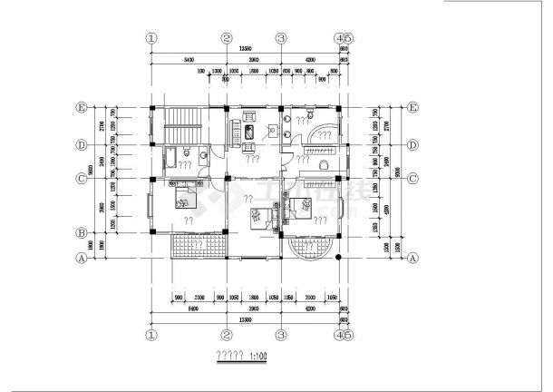 某地错层别墅结构设计图（共24张）-图二