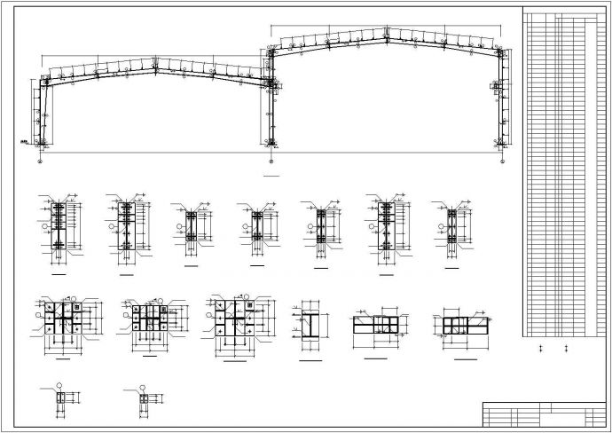 某地单层门式钢架轻型钢结构厂房全套建筑及结构施工图_图1