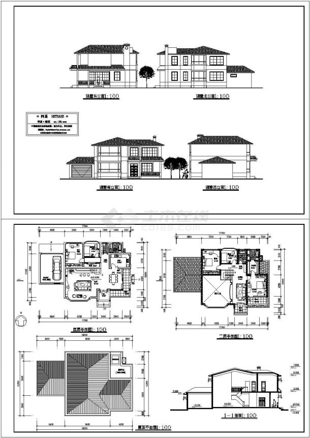 16套别墅设计方案CAD图纸-图二