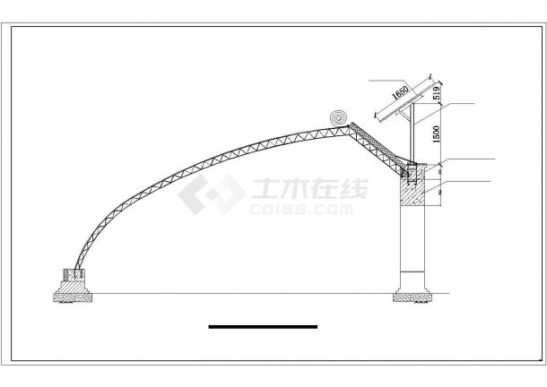 某现代农场温室大棚建筑设计施工图-图二