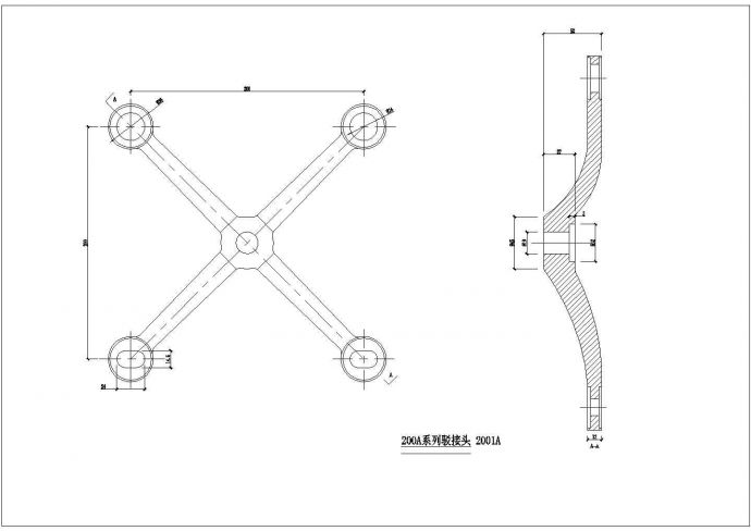标准五金件、方管、工字钢、角钢和螺栓螺帽大样图_图1