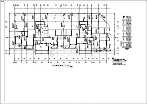 某地二十八层剪力墙结构住宅楼结构施工图-图一