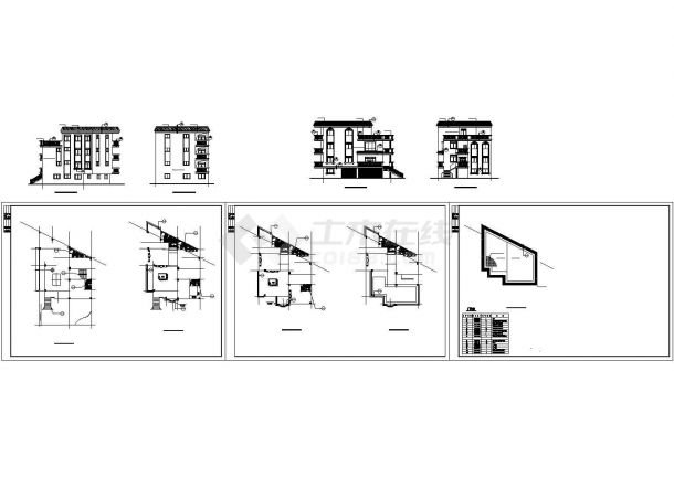 乡村小型别墅CAD图，共10张图纸，详见内容-图一