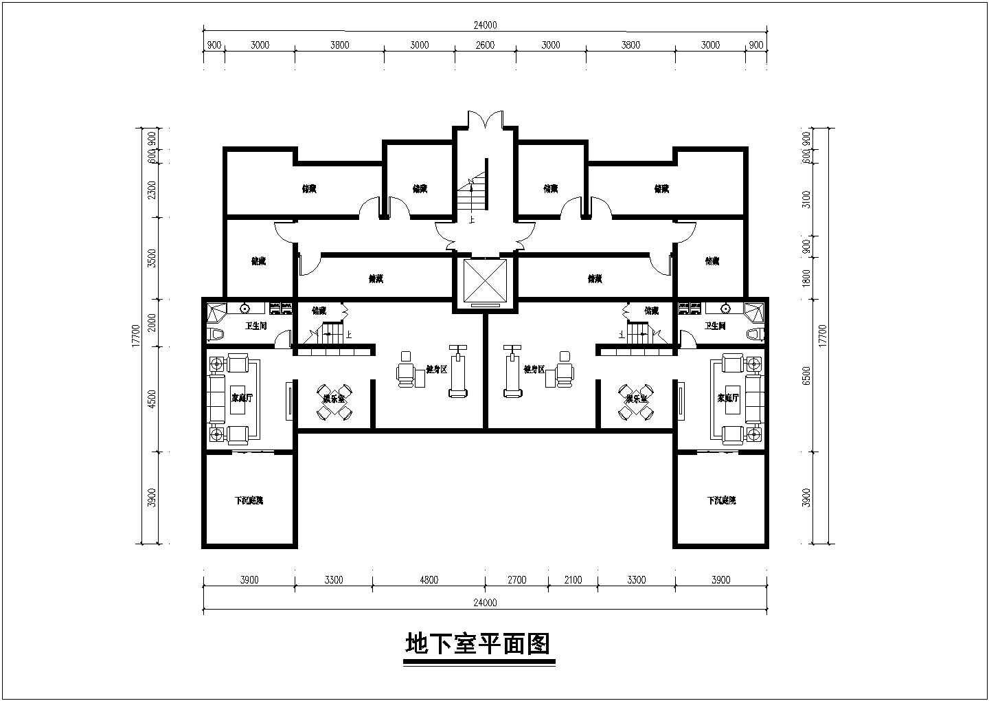 某乡镇六层花园洋房建筑设计平面图