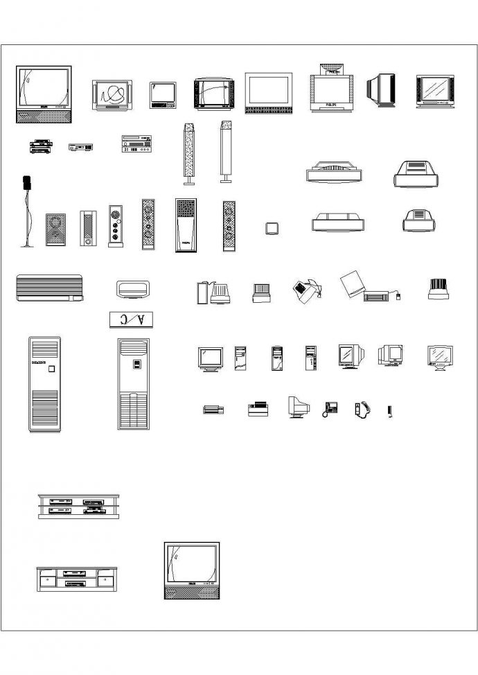 比较常用CAD家具类素材图库大全_图1